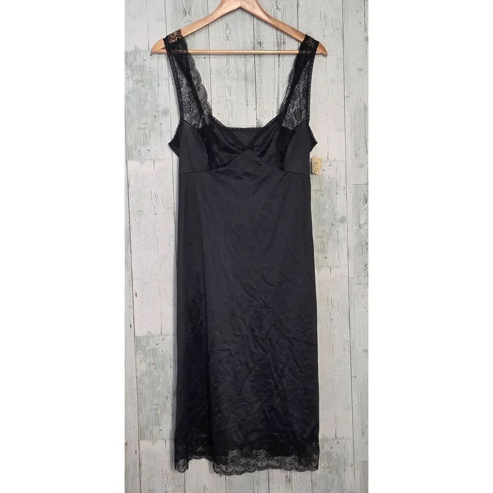 VTG Deadstock Bali Lace Trim Babydoll Slip Chemise Dress Sz. 36 / S Est.